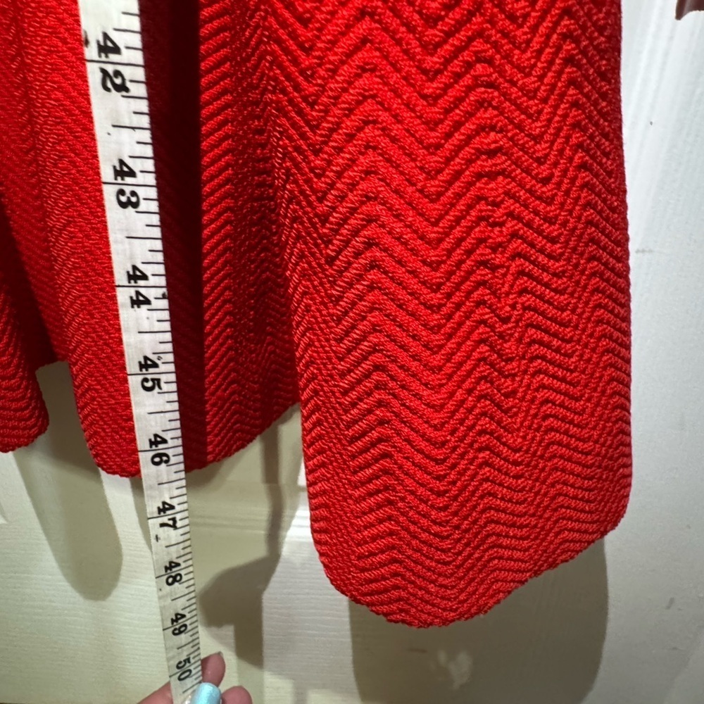 Jonathan Simkhai Vibrant Red Long Sleeve Dress Elegant Holiday - Picture 7 of 10
